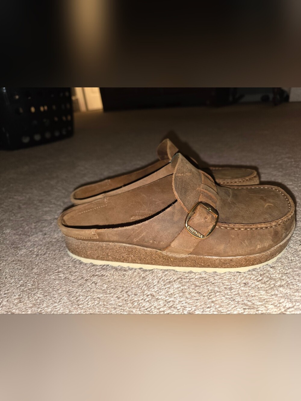 Birkenstock Buckley Clog in Oiled Leather Cognac Sz 9 - 39